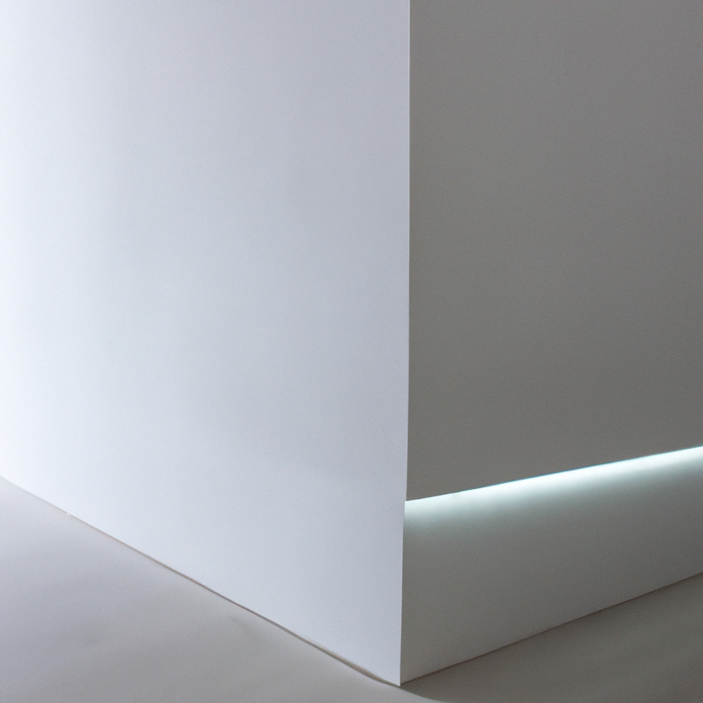 Interno loft minimal a Milano: pareti bianche, pavimento in rovere, luce naturale diffusa, dettagli in cemento